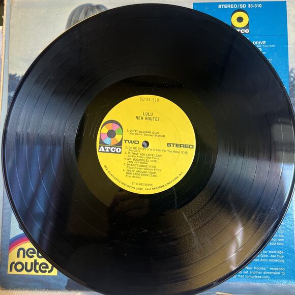 Lulu - New Routes, ATCO SD 33-310, 1970 Vinyl Lp ROCK/POP, VG+ Ultrasonic Clean! - Picture 7 of 9
